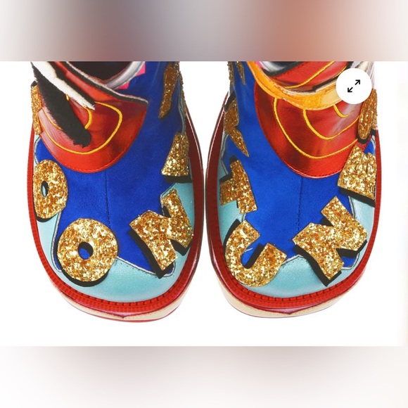 Brand New Irregular Choice Looney Tunes “That’s all Folks” platform boots 11.5 - Picture 4 of 12